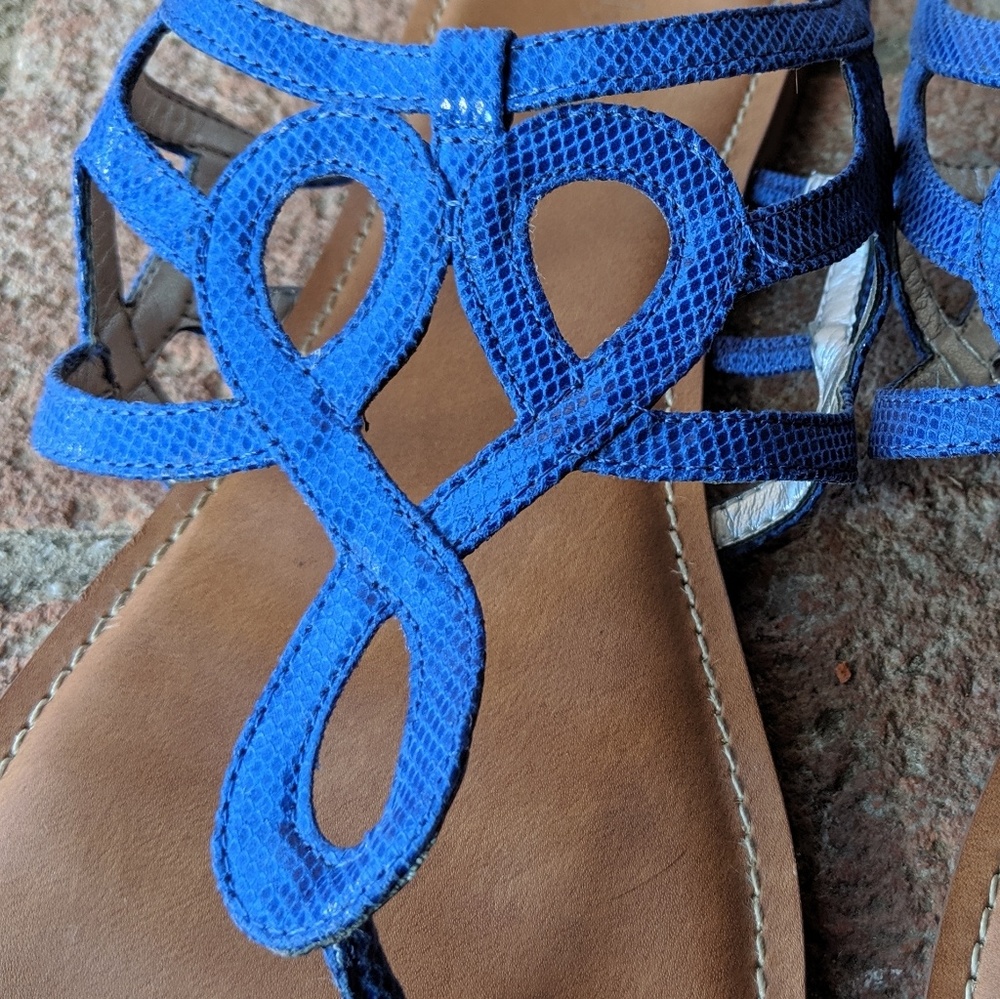 Kelly & Katie Phyllis blue flat sandal - Picture 4 of 6